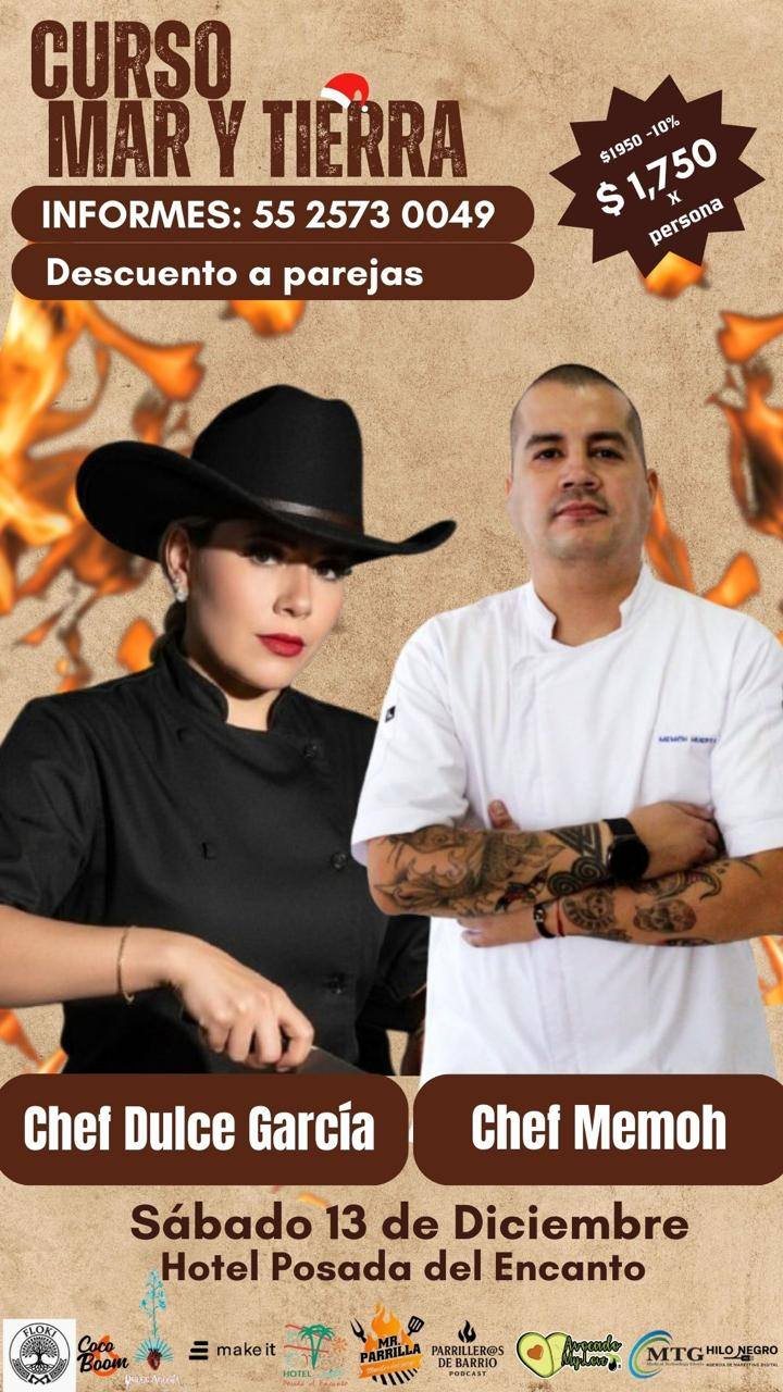 Curso Mar y Tierra con Chef Dulce García y Chef Memoh
