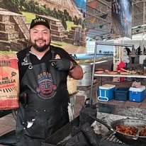 Parrillero en evento